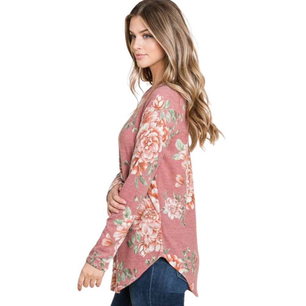 ✨5/$25✨Relaxed Fit Floral Print Top - Picture 4 of 4